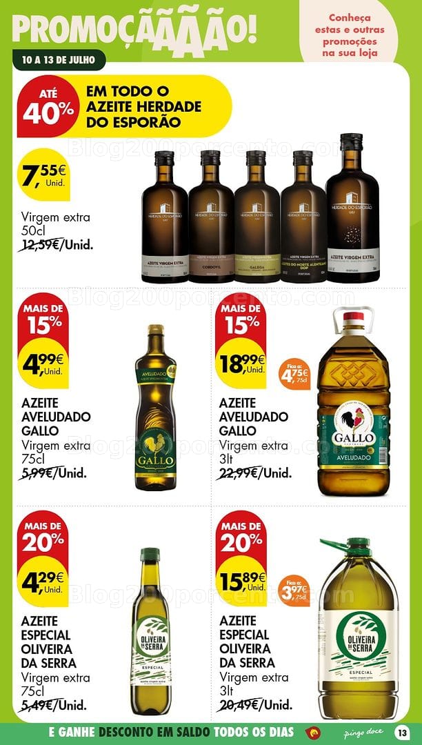 Antevisão Folheto PINGO DOCE Promoções Fim de Semana - 10 a 13 julho